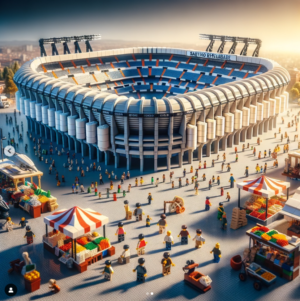 Estadio Santiago Bernabéu (Madrid, España) - Real Madrid. & Prompt AI