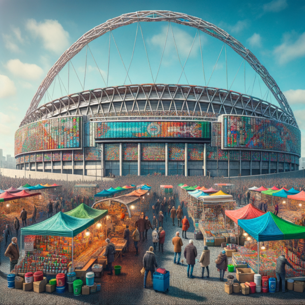 Estadio Wembley (Londres, Inglaterra). & Prompt AI