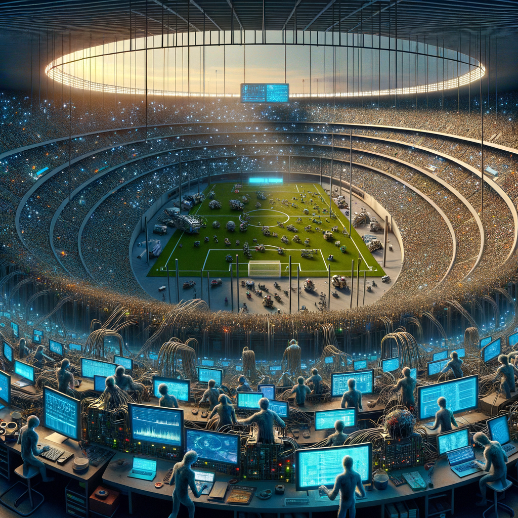 Prompt para crear Estadio de Futbol de la bombonera en Argentinacon Inteligencia Artificial